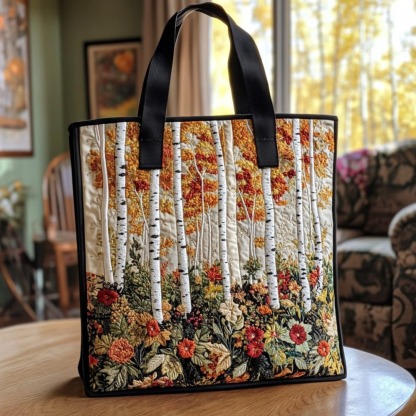 Cedar Song Quilted Tote Bag 
