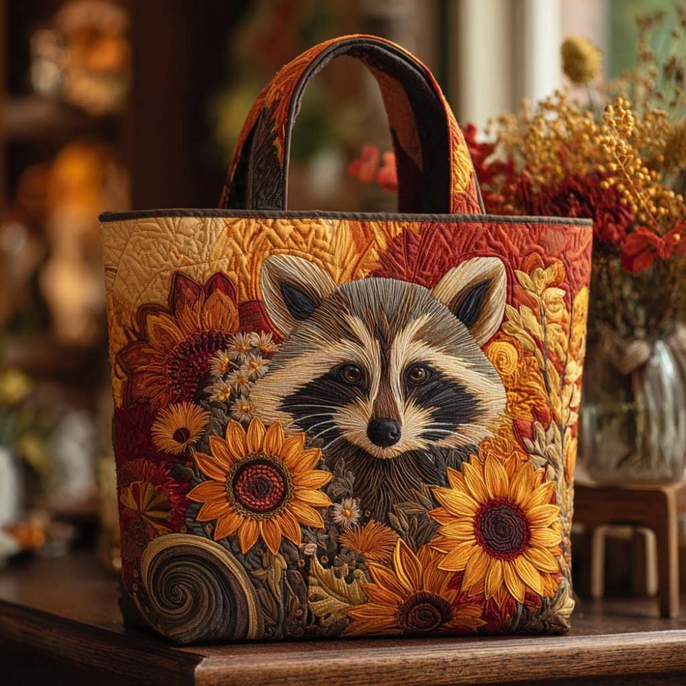 Midnight Bandit Quilted Tote Bag