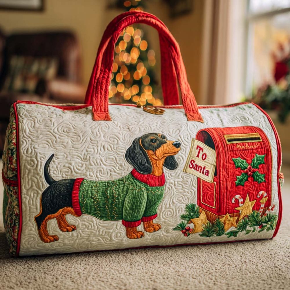 Santa Mail Quilted Duffle Bag