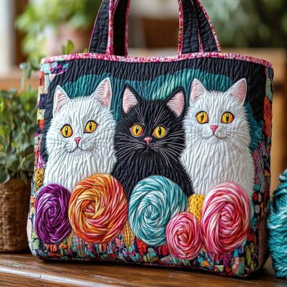 Yarn Trio Magic Quilted Tote Bag NCU0NXD619 