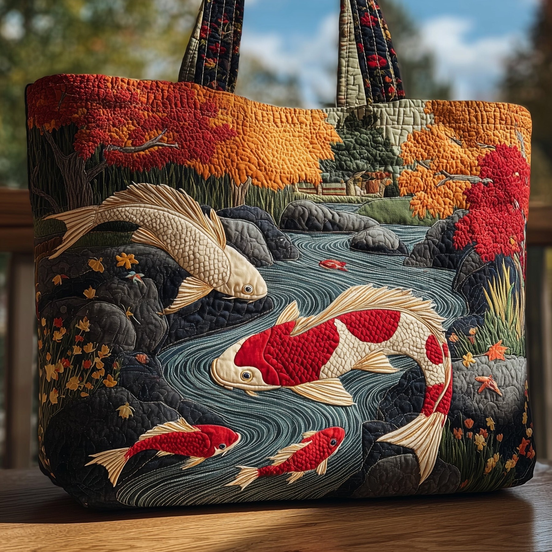 Christmas Bells Series Quilted Tote Bag