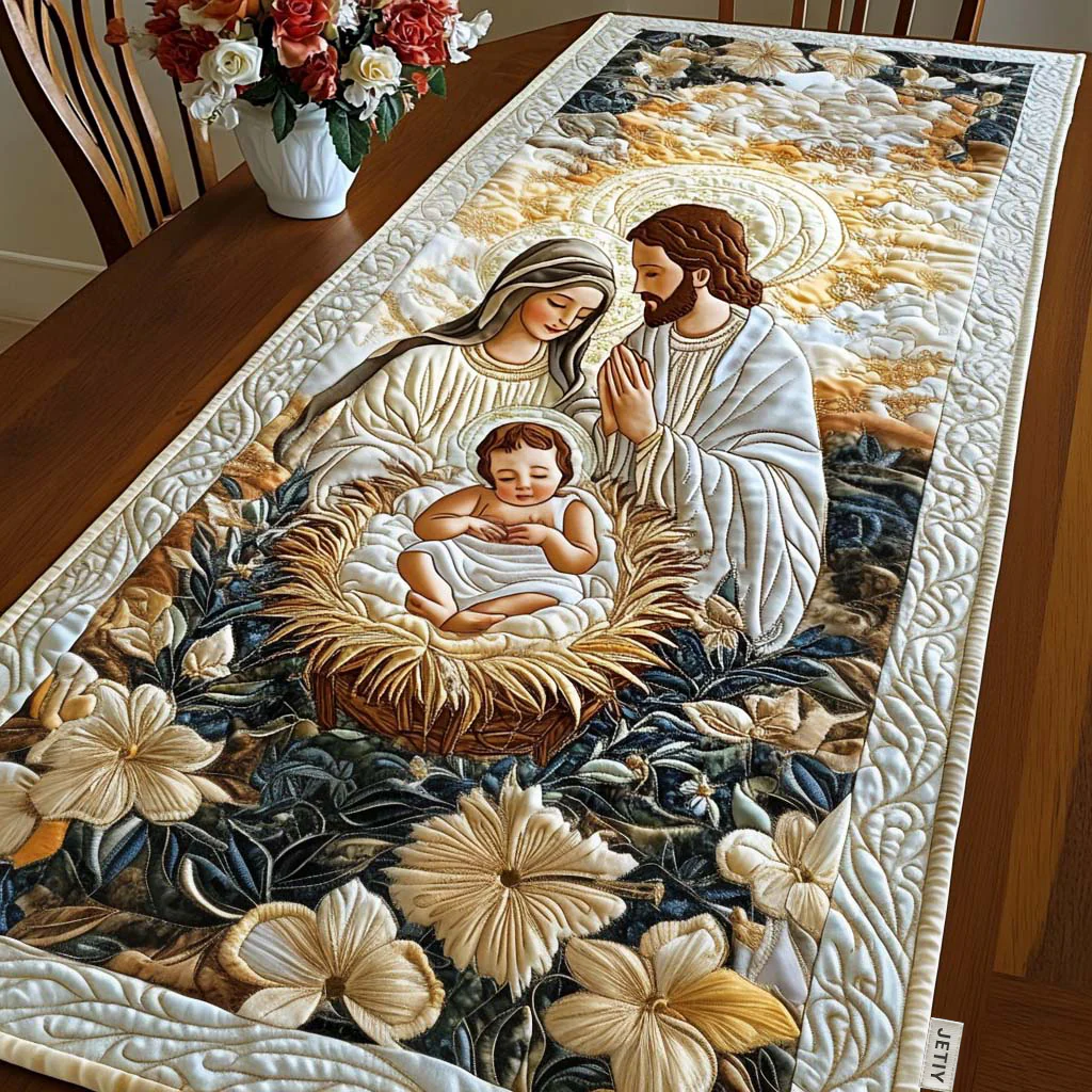 Nativity Quilted Table Runner