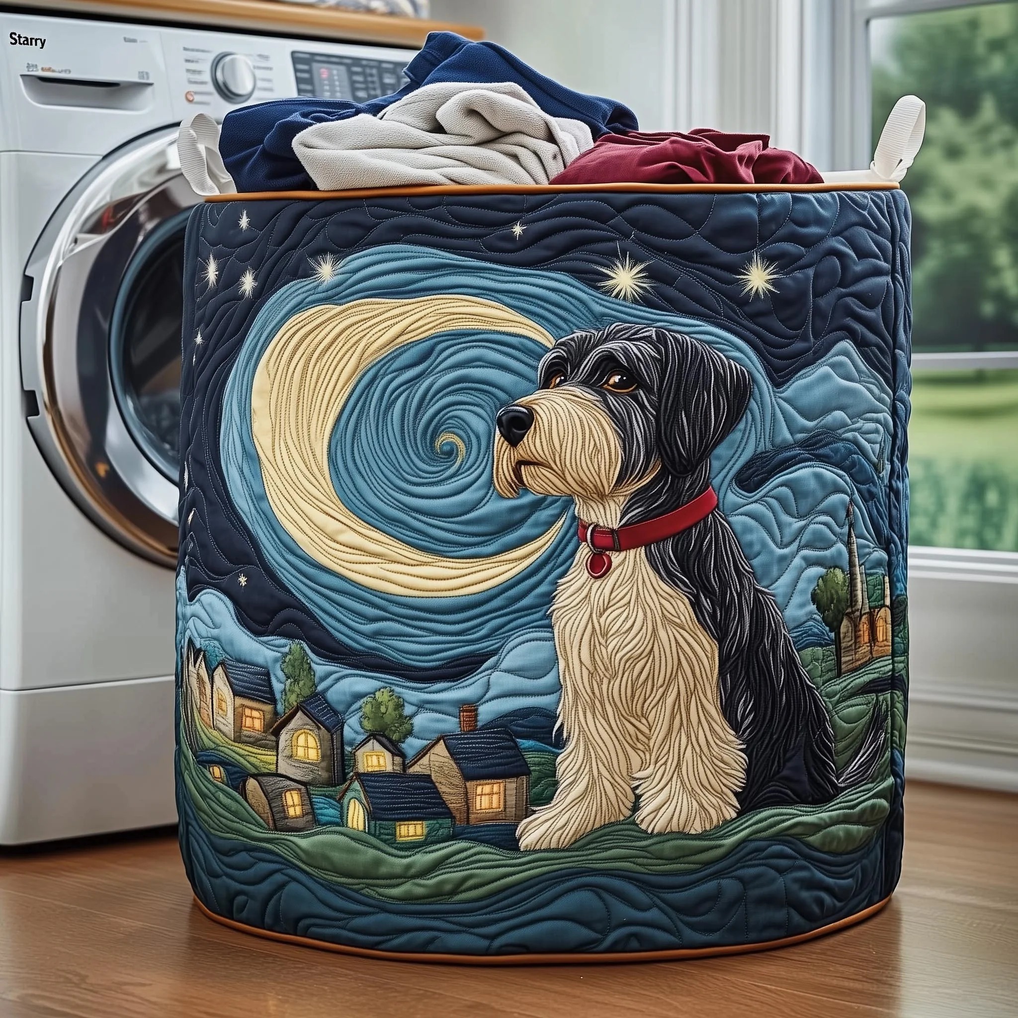 Adorable Schnauzer Quilted Laundry Basket GFTOYC1205 
