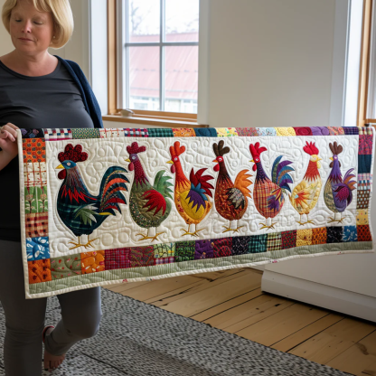 Chicken Quilted Table Runner