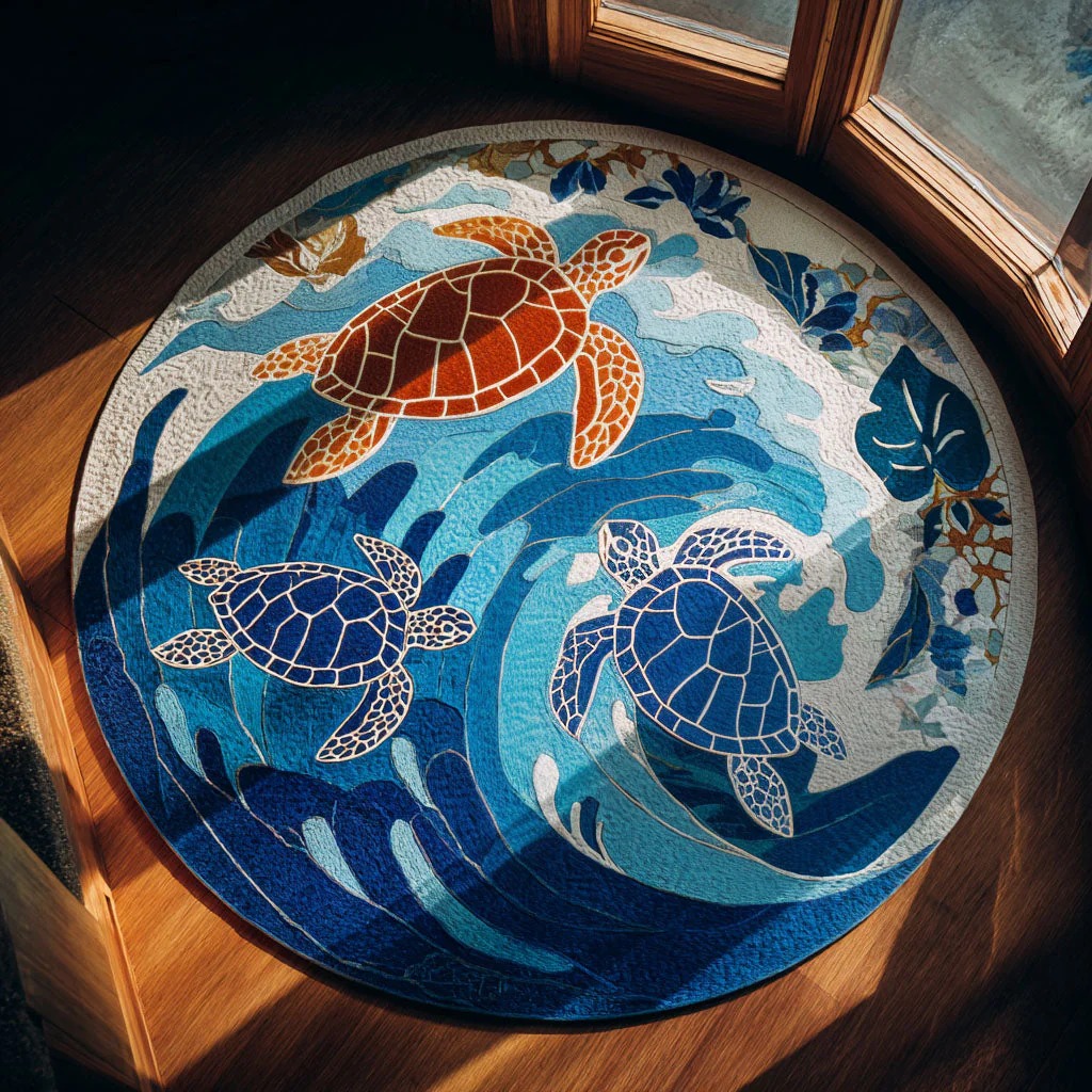 Ocean Keeper Round Carpet