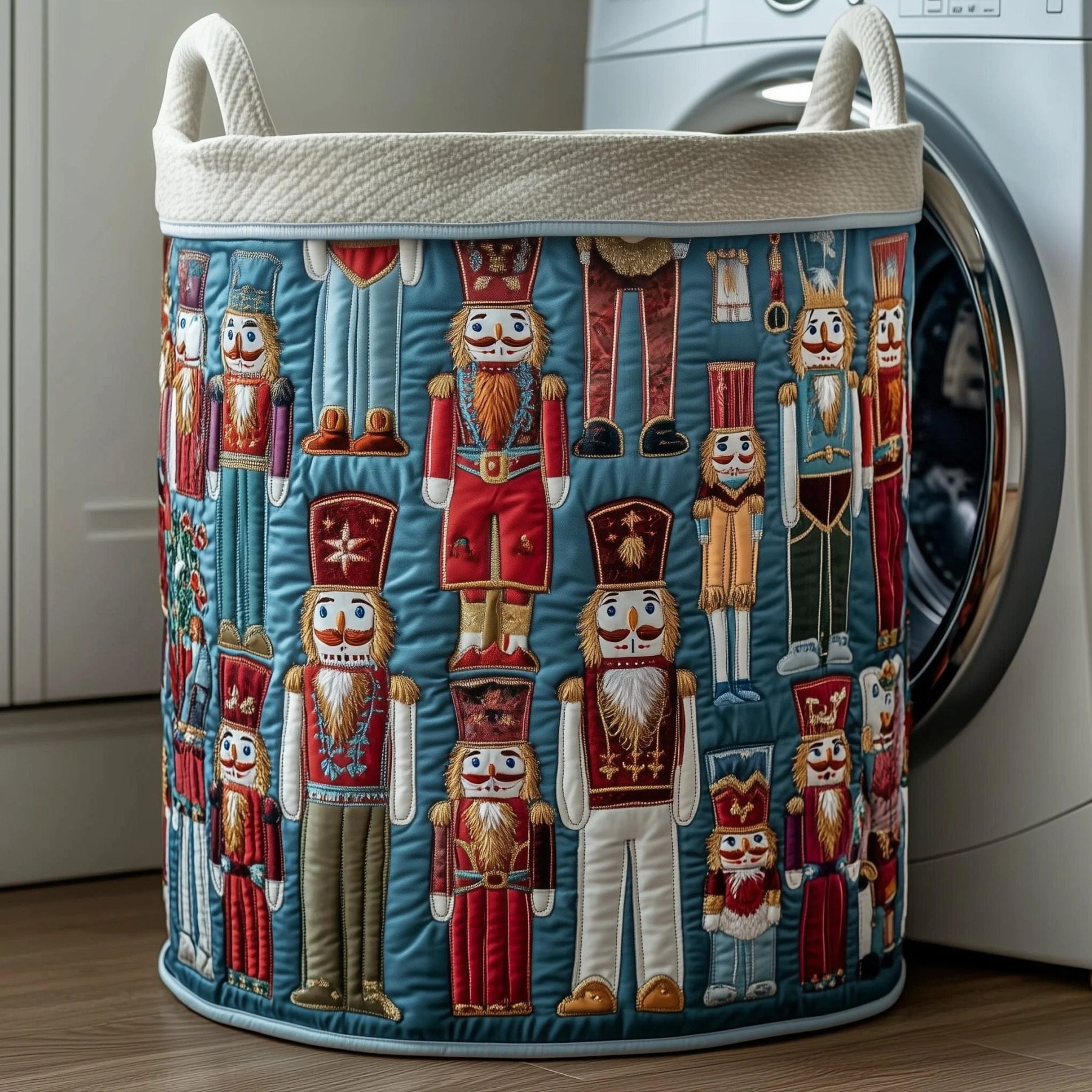 Dreamy Cavalier Day Quilted Laundry Basket