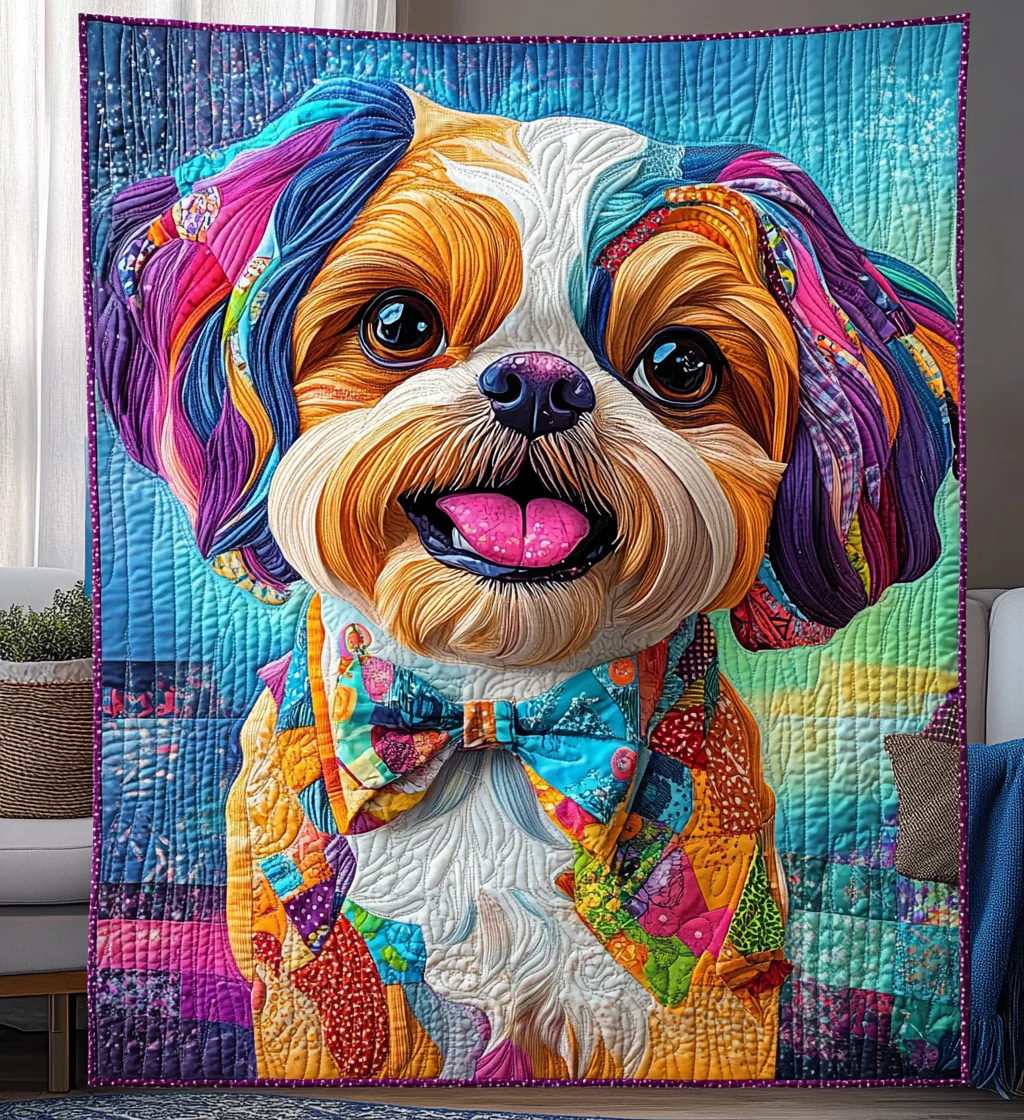 Bowtie Bliss Quilted Blanket