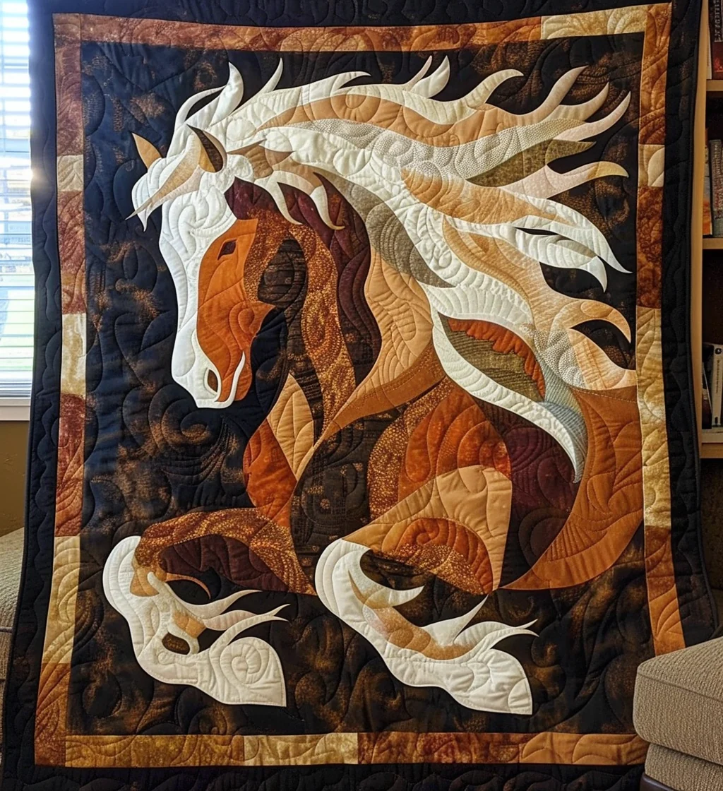 Horse Quilted Blanket