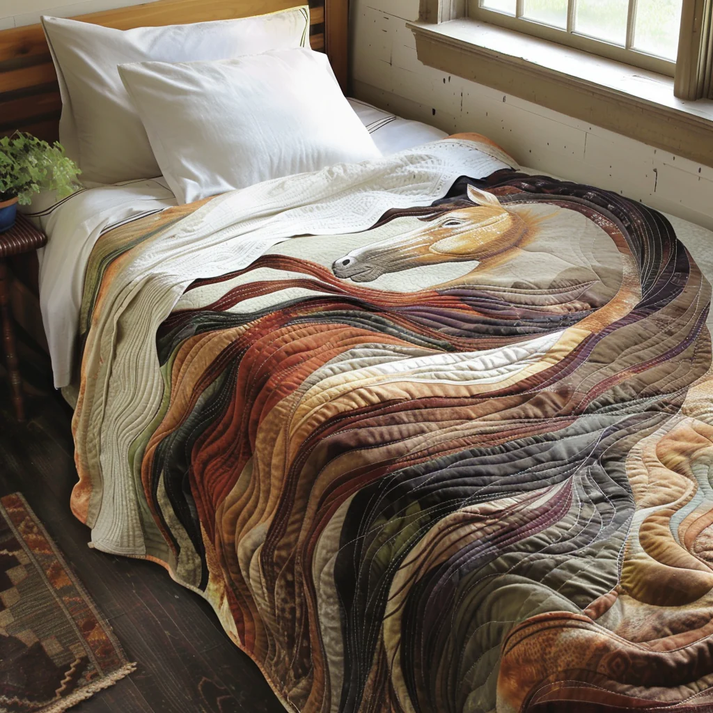 Horse Quilted Blanket