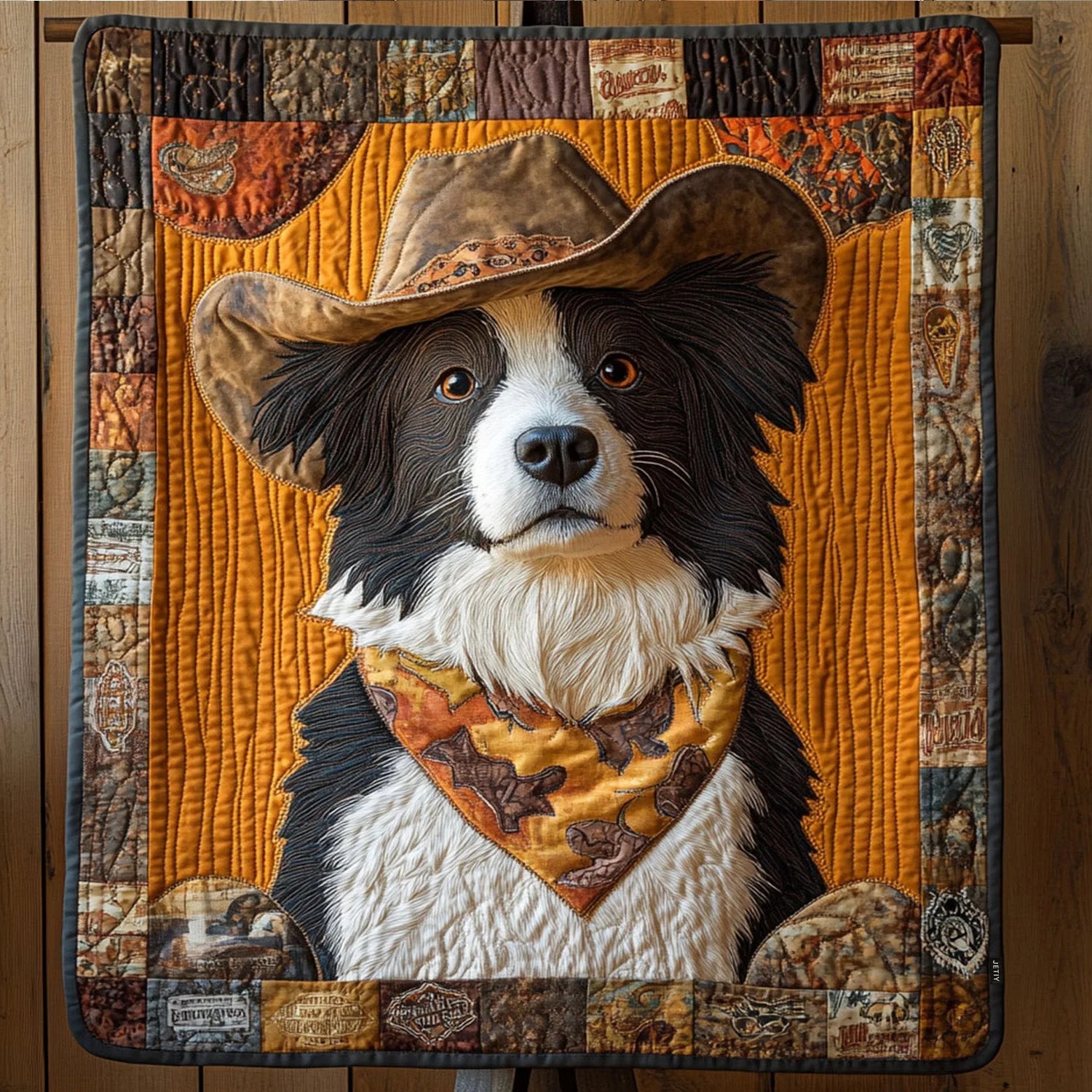 Canine Rodeo Nights Quilted Blanket