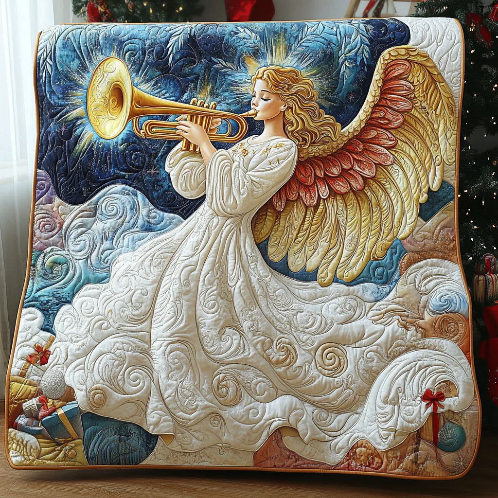 Glorious Angel Quilted Blanket