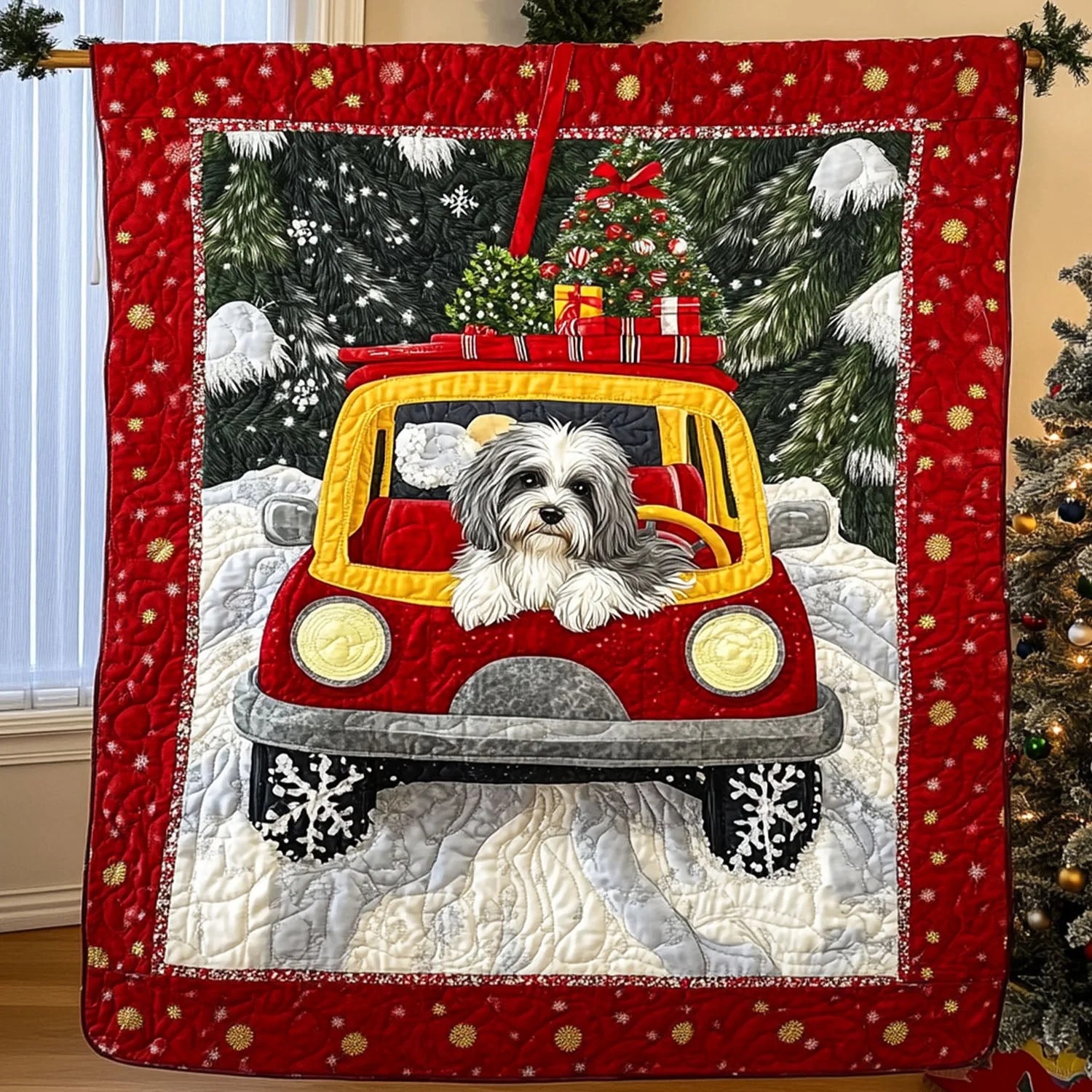 Jingle Woofs Quilted Blanket
