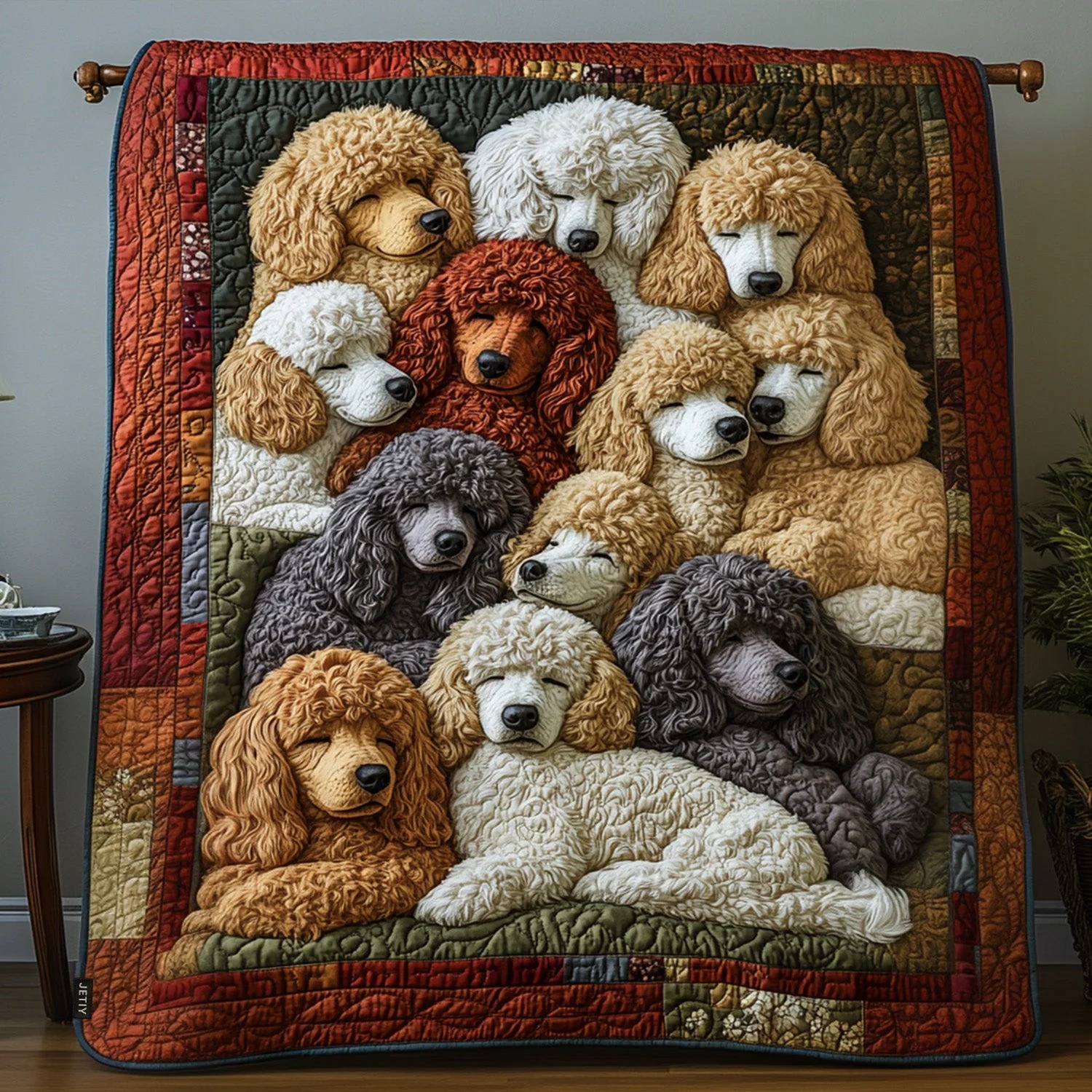 Posh Poodles Quilted Blanket