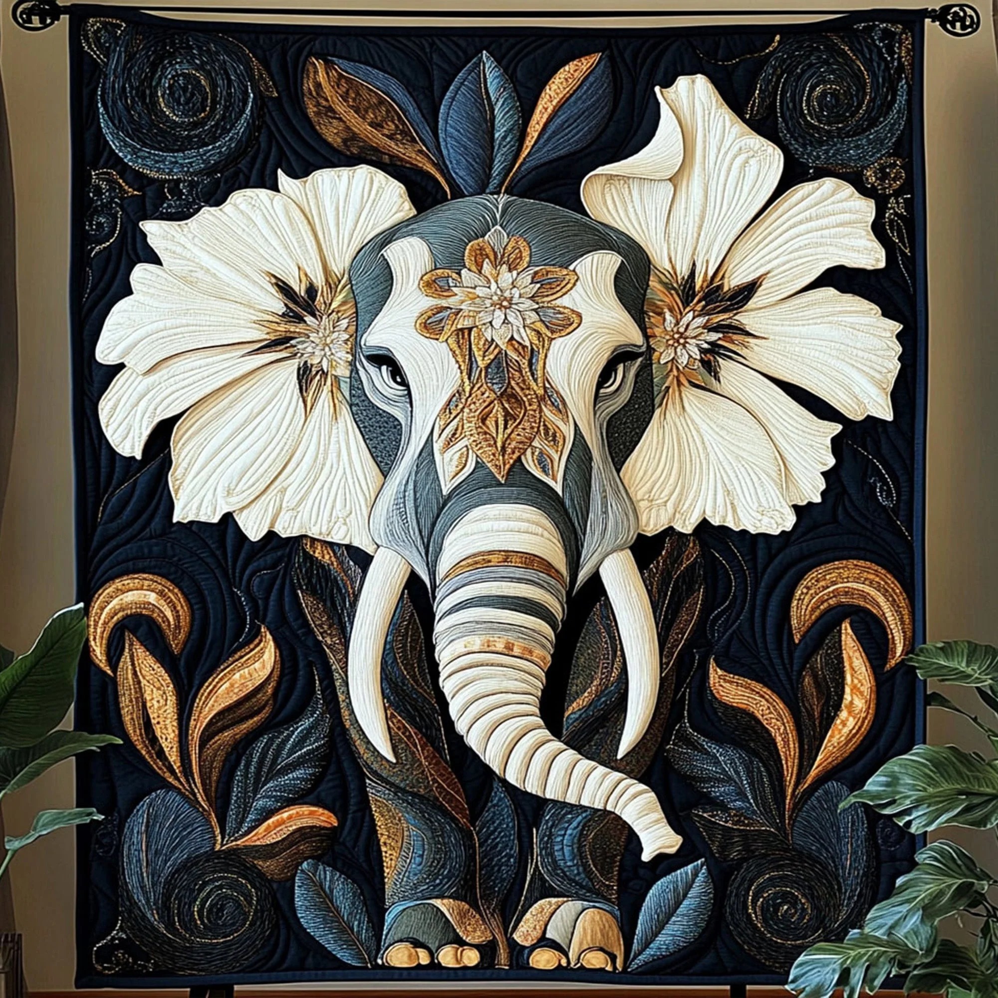 Elephant Spirit Quilted Blanket