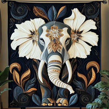 Elephant Spirit Quilted Blanket