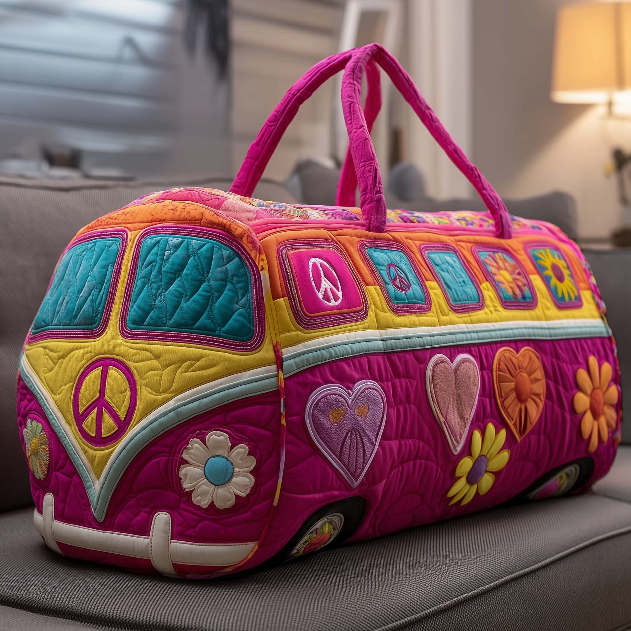 Hippie Van Quilted Duffle Bag GFTOTP16135 