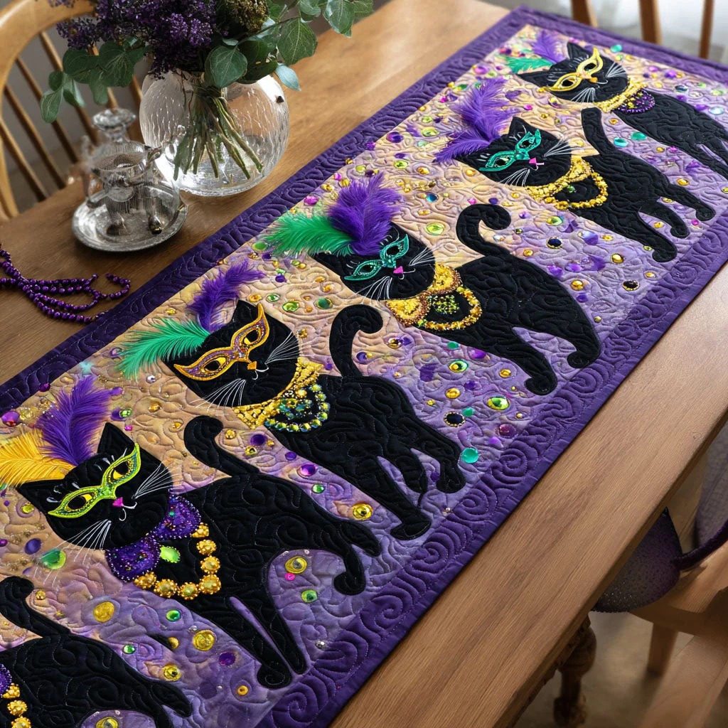 Jazz Cat Quilted TableRunner