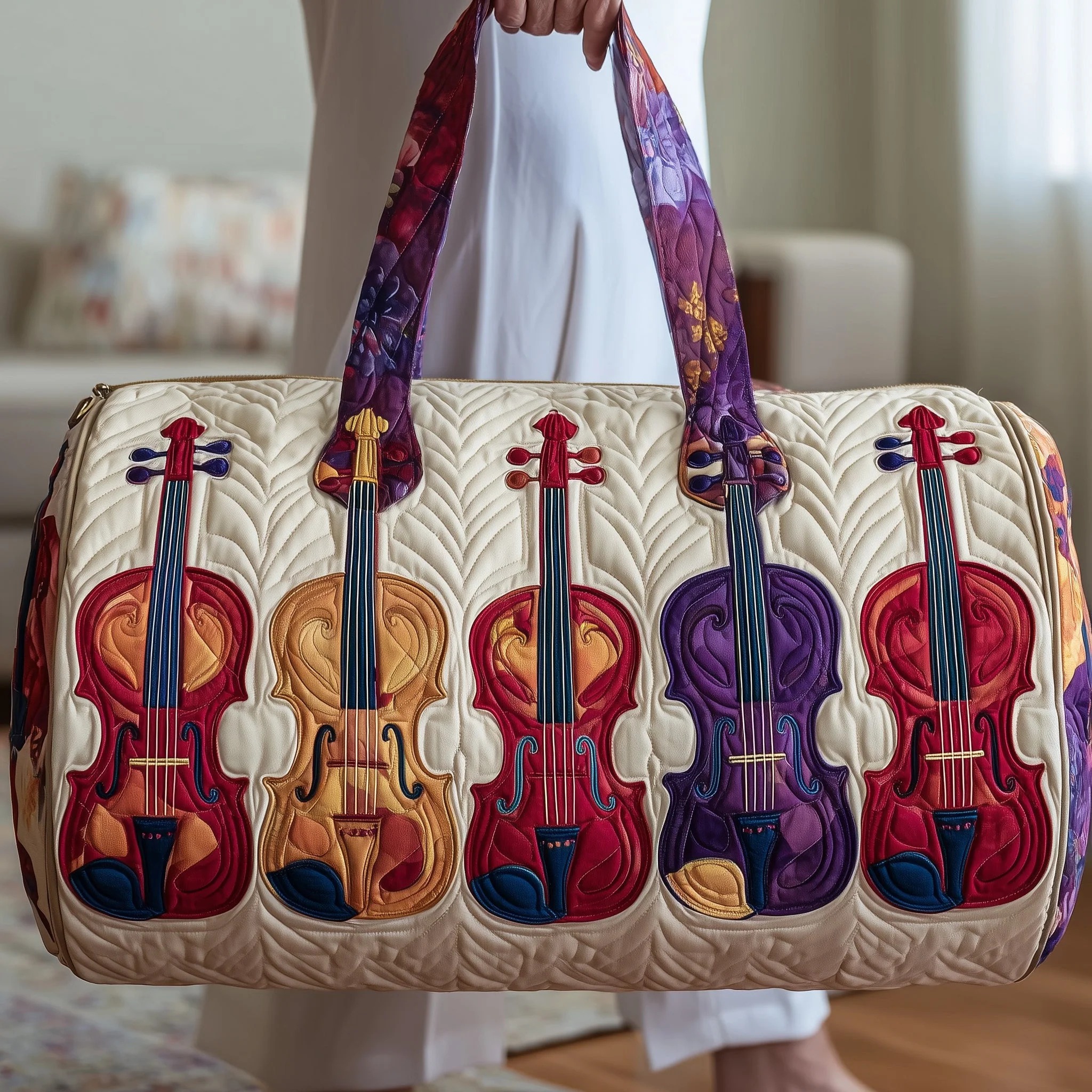 Violin Quilted Duffle Bag GFTONT1637