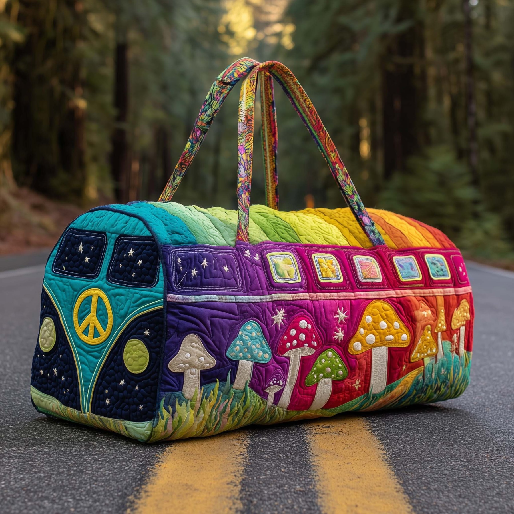 Hippie Van Quilted Duffle Bag GFTOTP16144