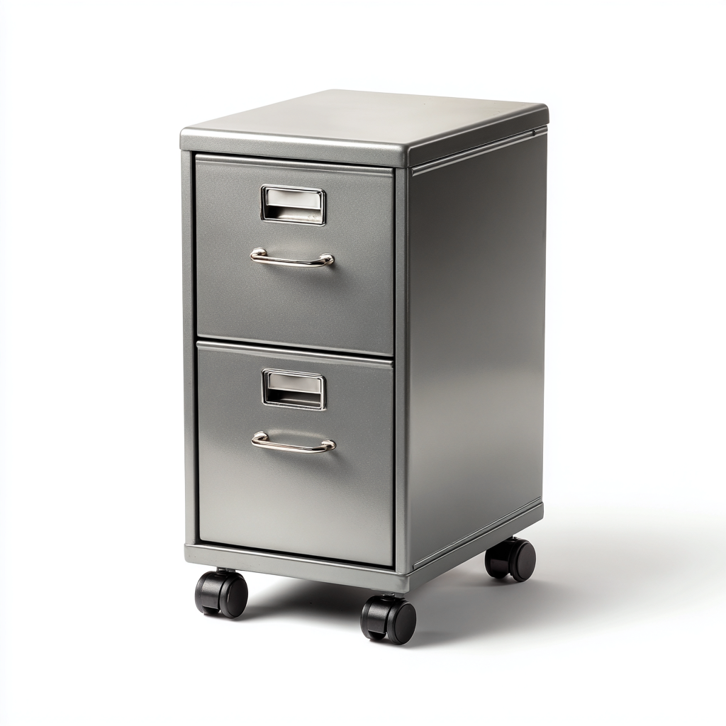 Armadio per ufficio - metallo - 36x45x65 cm - grigio - design moderno-Habitatno