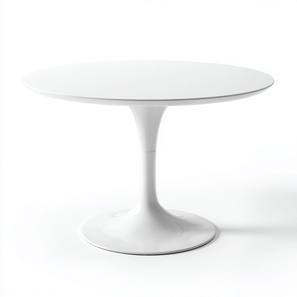 Tavolo da pranzo - MDF-metallo - 90x90x75 cm - bianco - design moderno-Habitatno