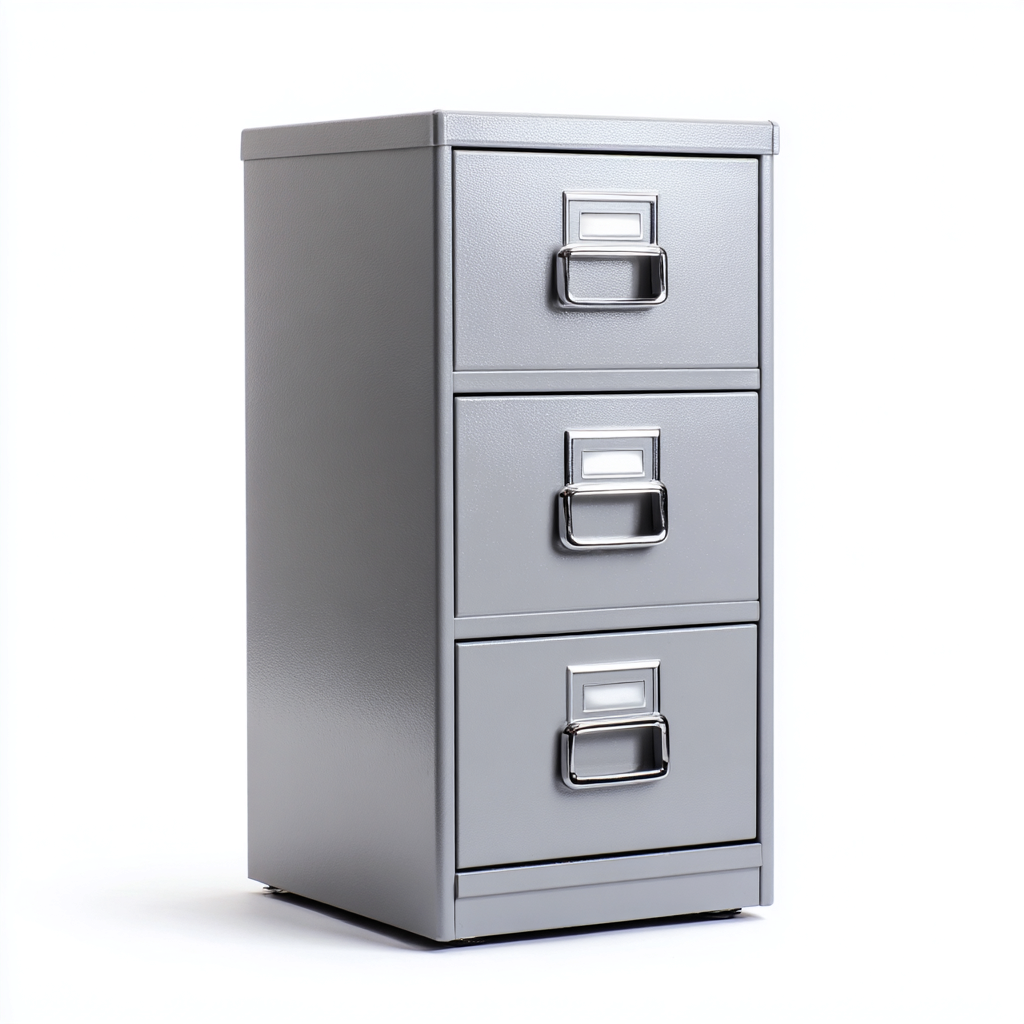 Armadio per ufficio - metallo - 38x45x70 cm - grigio - design moderno-Habitatno