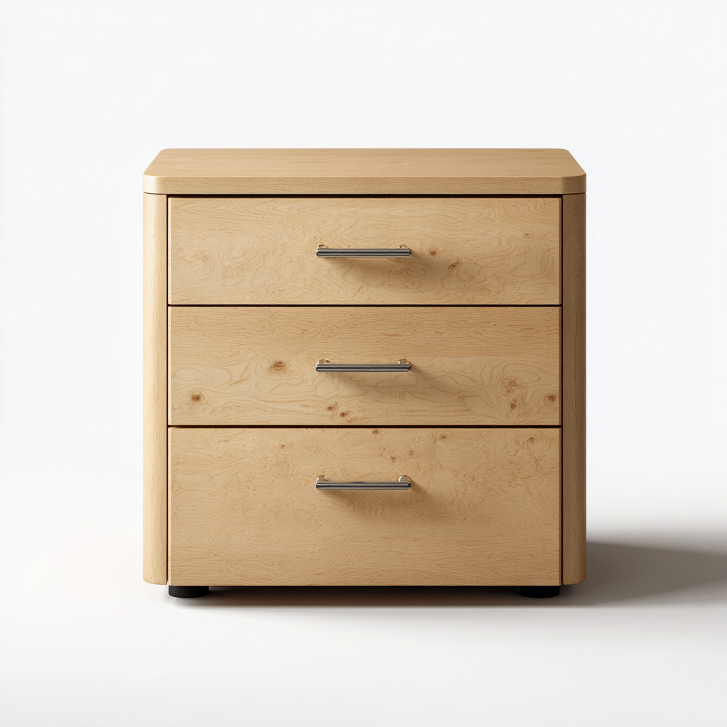 Armadio per ufficio - legno - 58x44x68 cm - betulla chiaro - design moderno-Habitatno