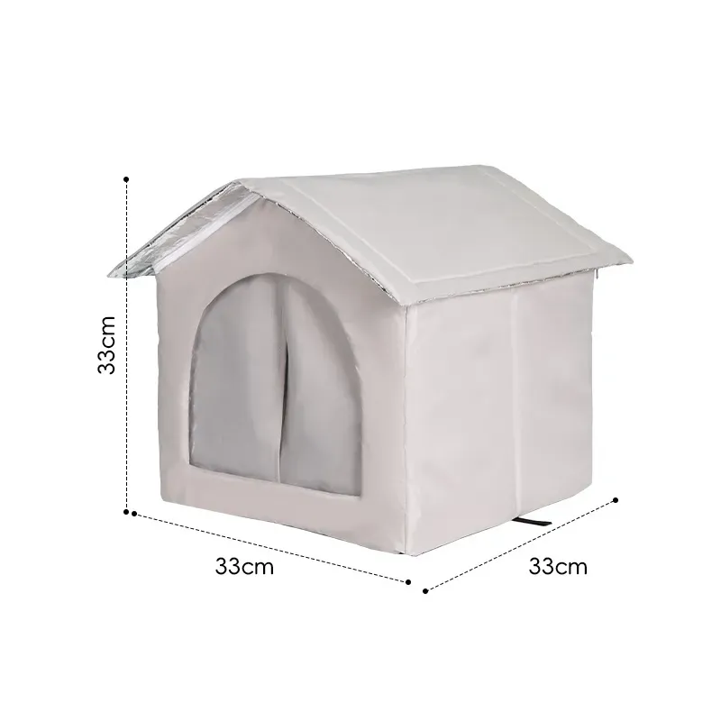 Outdoor rainproof Oxford cloth enclosed pet bed for stray cats, aluminum foil insulated, suitable fo