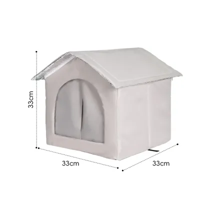 Outdoor rainproof Oxford cloth enclosed pet bed for stray cats, aluminum foil insulated, suitable fo