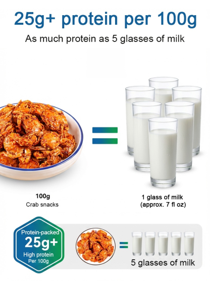 High-protein deep-sea crispy crab 🦀 | Zero additives, high protein, portable nutritional supplement ✅