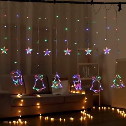 ✨ LED Christmas String Curtain Lights 🎄 Warmly Illuminate the Festive Night ✨