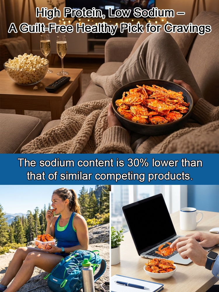 High-protein deep-sea crispy crab 🦀 | Zero additives, high protein, portable nutritional supplement ✅