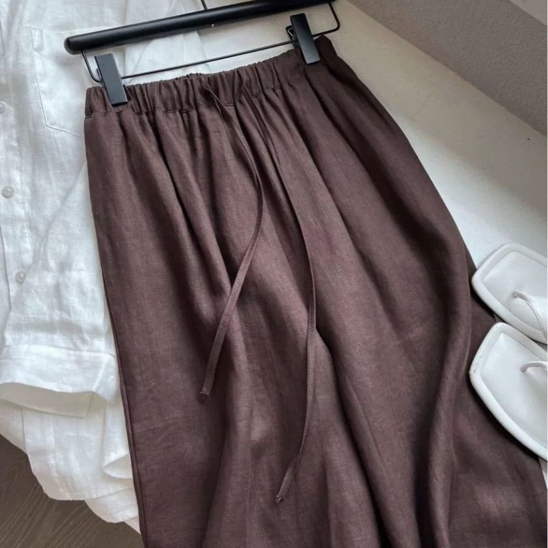 Breathable and sun-protective casual pants, made of cool cotton and linen, flattering and slimming 🌿