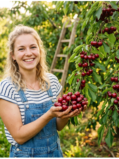 Worried about the difficulty of growing cherry trees? Plant this one, and it will bear fruit in the same year! 🍒