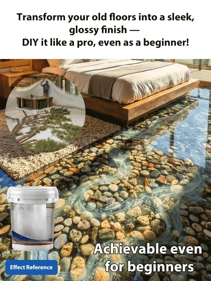 ✨【Crystal Marble Texture】Epoxy Colored Sand Floor Paint｜Easy Renovation for Old Houses, Even Beginners Can DIY! ✨