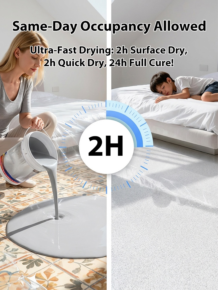 ✨【Crystal Marble Texture】Epoxy Colored Sand Floor Paint｜Easy Renovation for Old Houses, Even Beginners Can DIY! ✨