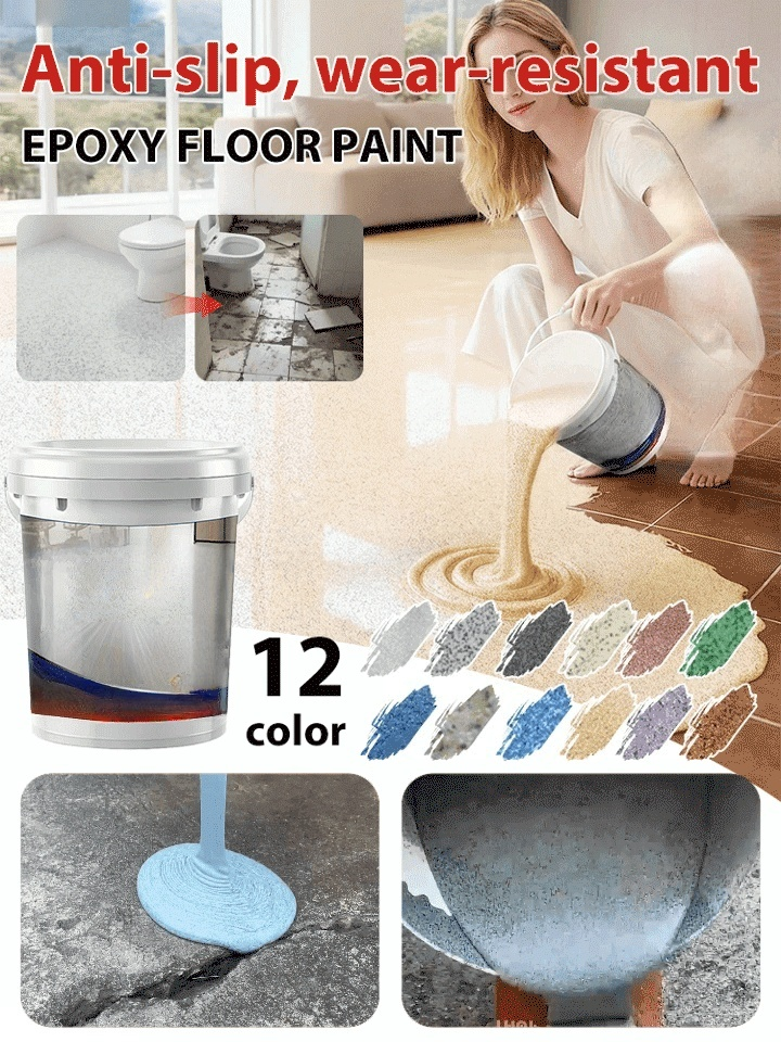 ✨【Crystal Marble Texture】Epoxy Colored Sand Floor Paint｜Easy Renovation for Old Houses, Even Beginners Can DIY! ✨