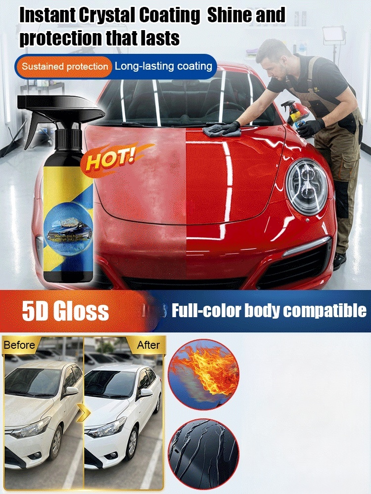 ✨One spray and wipe, and your car's paint will look brand new! Nano-coating technology protects your car for 180 days!✨