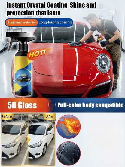 ✨One spray and wipe, and your car's paint will look brand new! Nano-coating technology protects your car for 180 days!✨