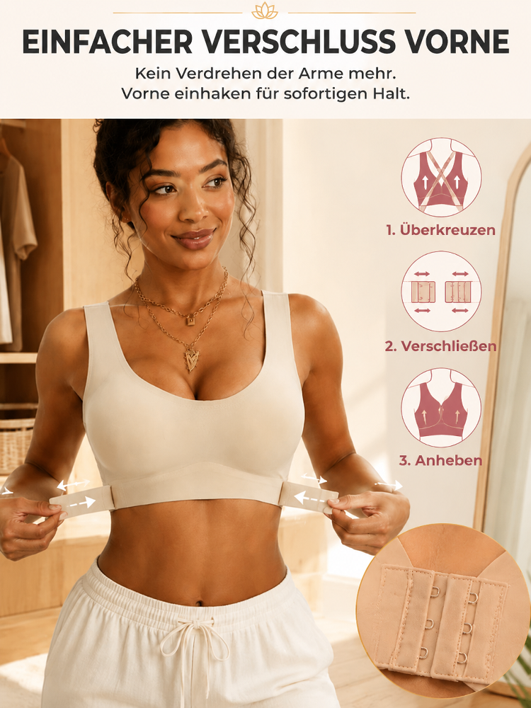 Perfekte Haltung ohne Stahlring Unterwäsche- X-Rücken-Design, kaschiert Rückenspeck visuell