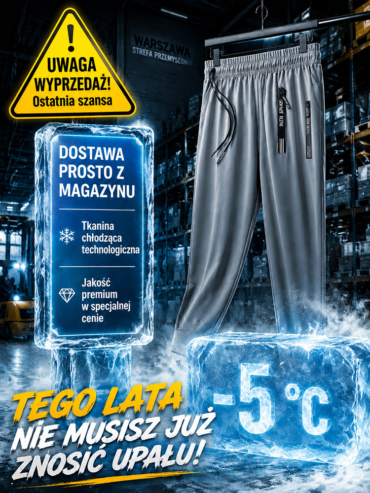 Męskie letnie lekkie spodnie z jedwabiu lodowego丨Zjedź o 10°C w dół! Spodnie jak klimatyzacja丨Odpowiednie dla każdego typu sylwetki