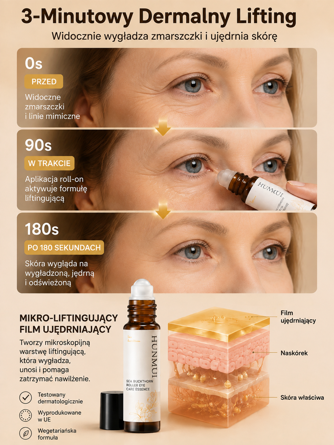 Natychmiastowe serum przeciwzmarszczkowe w kulce