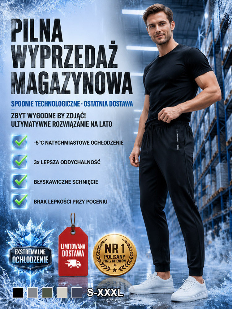 Męskie letnie lekkie spodnie z jedwabiu lodowego丨Zjedź o 10°C w dół! Spodnie jak klimatyzacja丨Odpowiednie dla każdego typu sylwetki