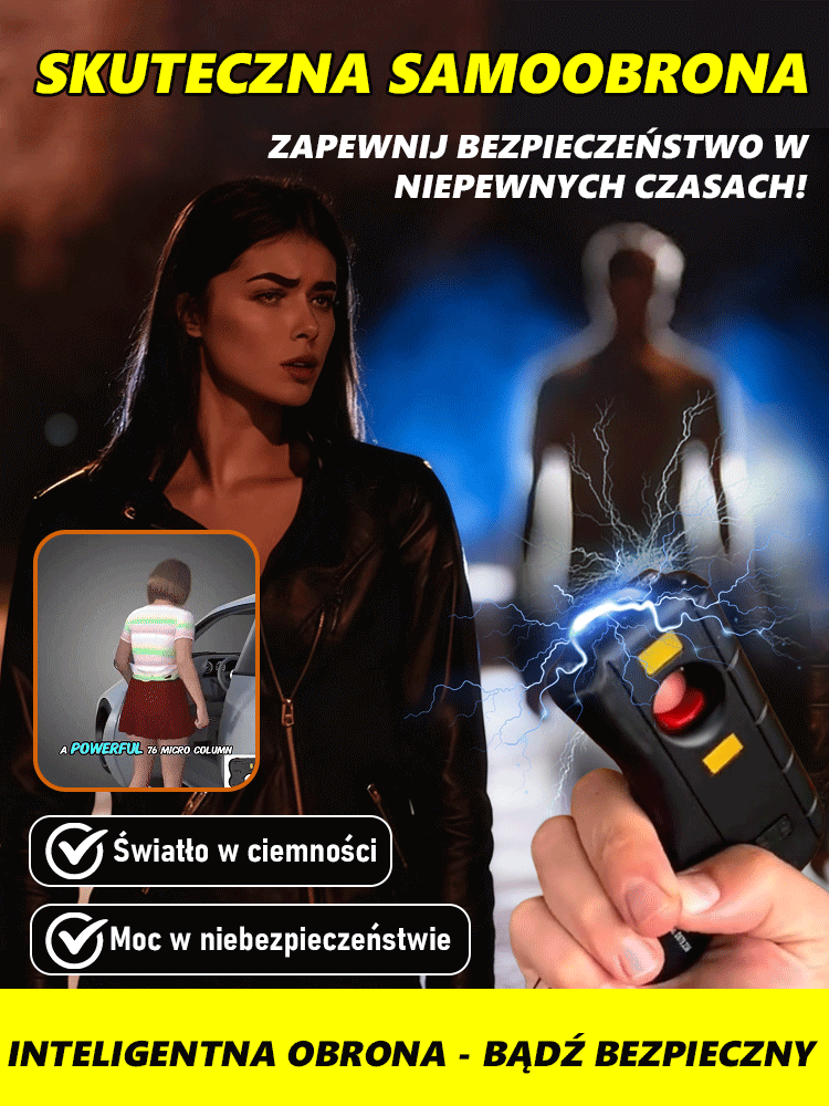 Przenośny paralizator łukowy do samoobrony