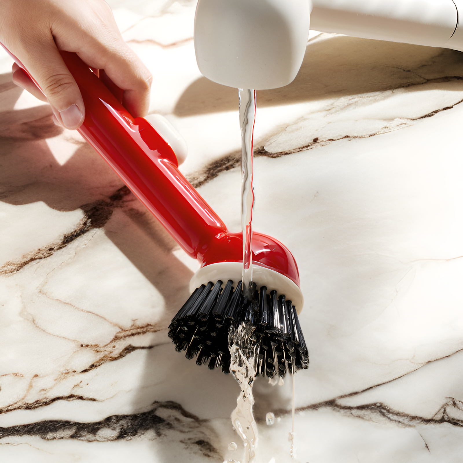 Ergonomiczny długi uchwyt szczoteczki do dokładnego mycia