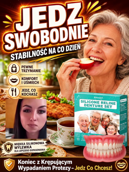 【🔥Wysokiej jakości, w 100% realistyczne protezy zębowe】Noś protezę w domu w zaledwie 3 minuty 😁 Odzyskaj pewny uśmiech i ciesz się pysznym jedzeniem!