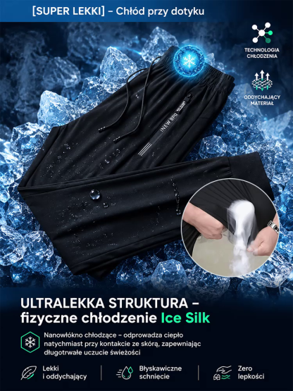 Męskie letnie lekkie spodnie z jedwabiu lodowego丨Zjedź o 10°C w dół! Spodnie jak klimatyzacja丨Odpowiednie dla każdego typu sylwetki