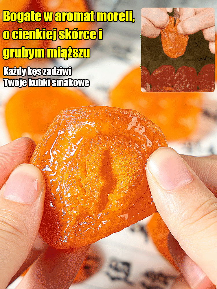 Suszone złote morele bez pestek - naturalna przekąska owocowa