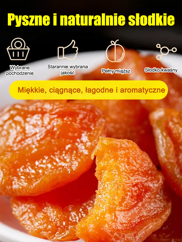 Suszone złote morele bez pestek - naturalna przekąska owocowa