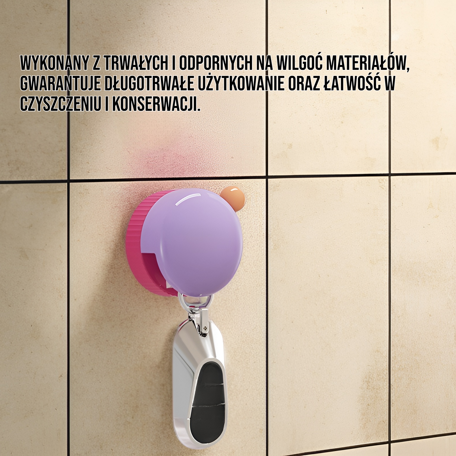 Organizer łazienkowy na pastę do zębów na ścianie